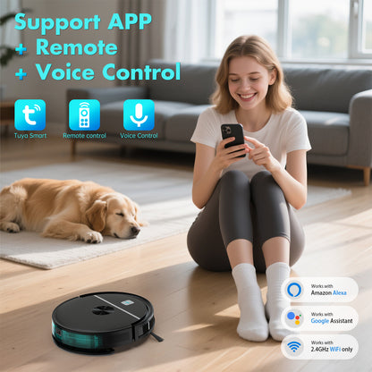 Vacuum Cleaner 2 Robot Vacuum and Mop Combo Robotic Vacuum Cleaner With WiFi Multifunctional 2 in 1 Self-Charging
