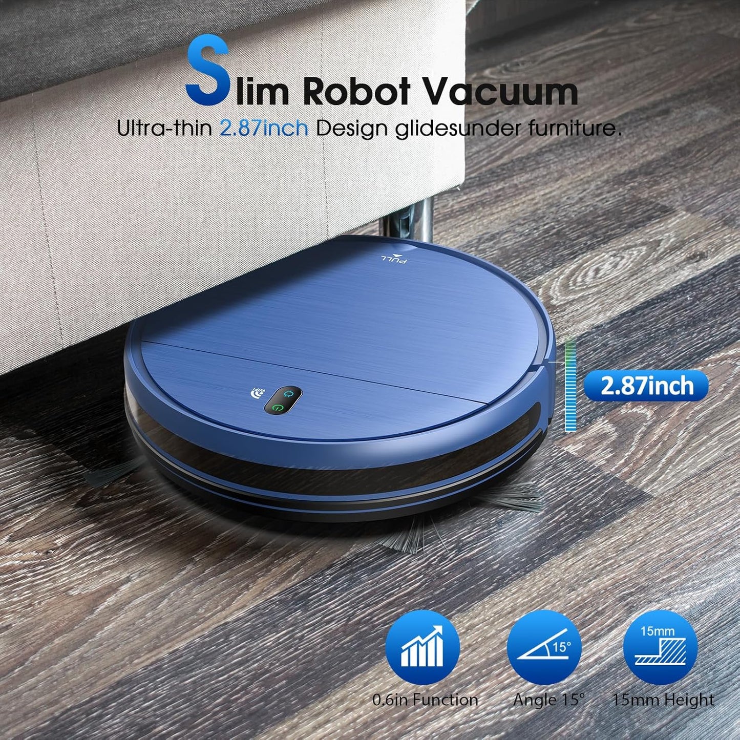Vacuum cleaner 6 Robot Vacuum and Mop, 2-in-1 Robotic Vacuums Cleaner with Smart Max Strong Suction, WiFi/App/Alexa Voice Control, Obstacle Avoidance, for Pet Hair, Carpets and More